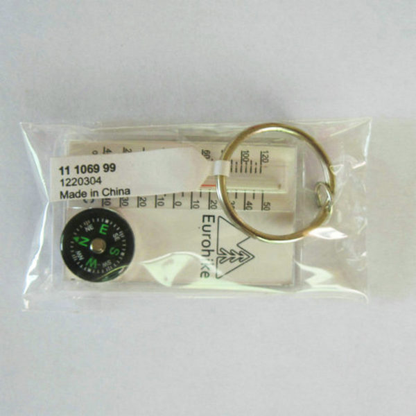 15mm Mini Compass Keychain with Glass Thermometer - Image 3