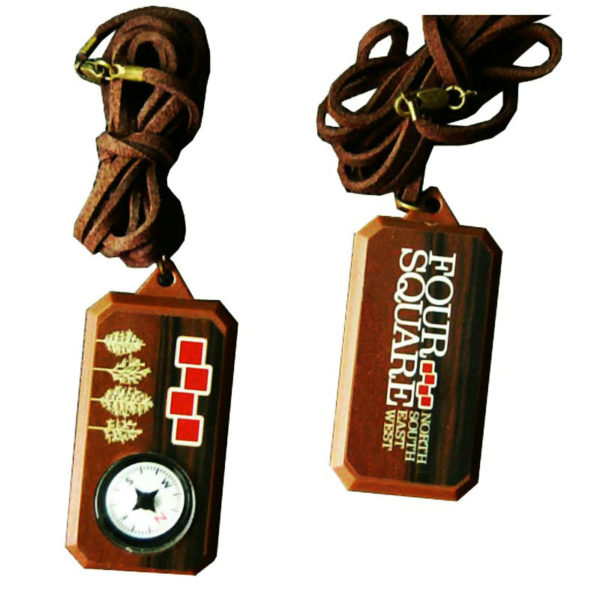 20mm Promotional Compass Keychain Lanyard Badge