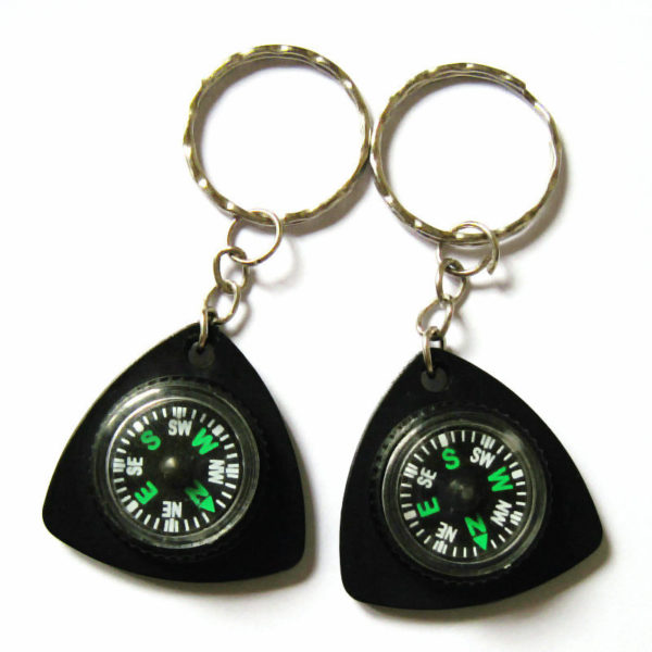 20mm Plastic Triangle Pendant Compass Keyring Keychain - Image 2