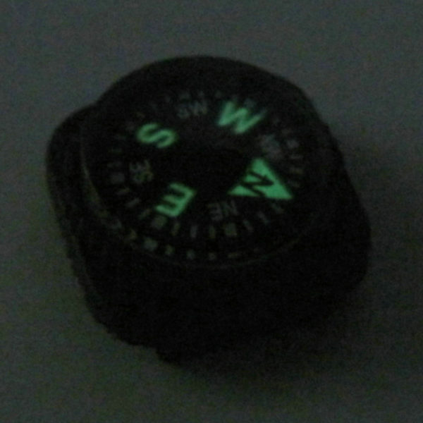 20mm Luminous Button Paracord Compass with Sleeve - Image 4