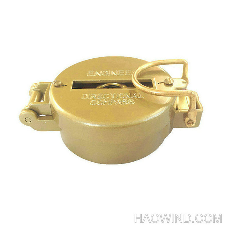 High Accuracy Metal Alloy Army Lensatic Compass Gold - Image 3