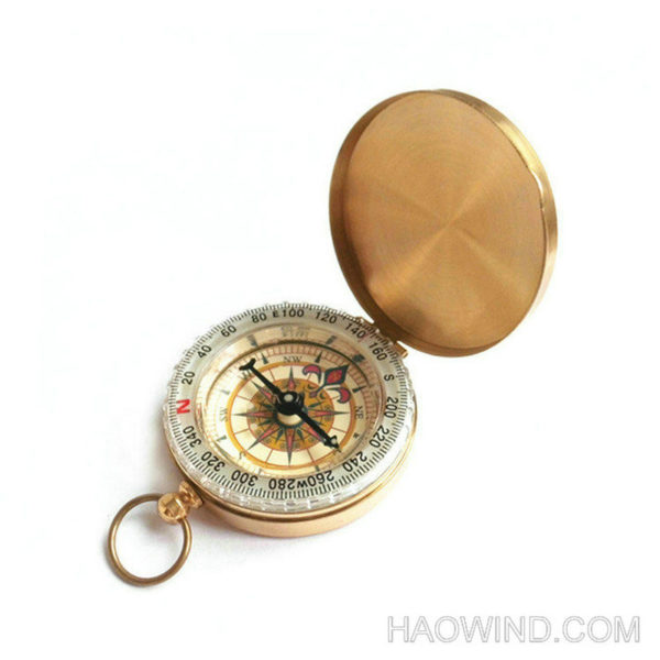 50mm Luminous Glow in Dark Brass Pocket Compass