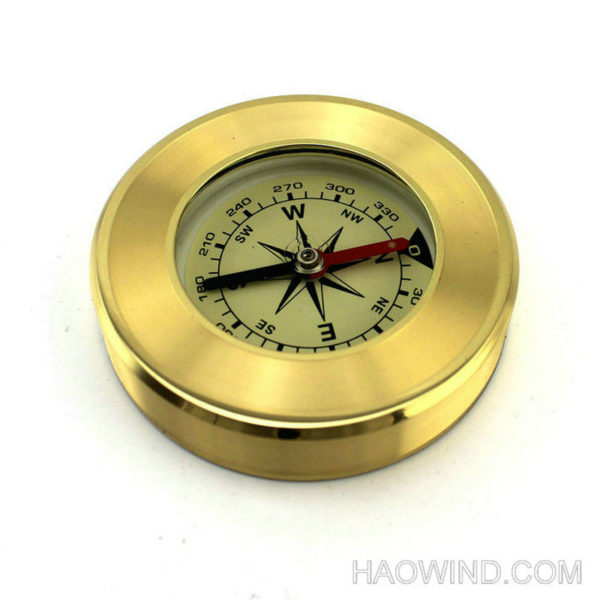 57mm Brass Case Vintage Pocket Compass