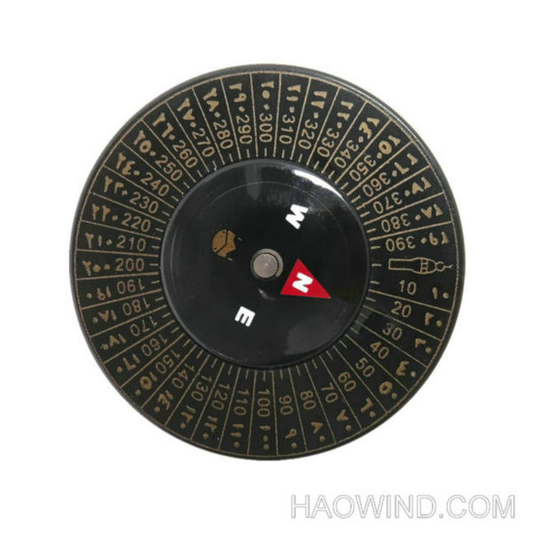 47mm Qilba Muslim Pocket Compass Black - Image 2