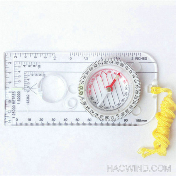 Lanyard Map Scale Compass Ruler Outdoor Explorer - Image 2