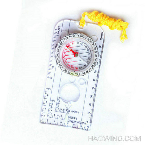 Lanyard Map Scale Compass Ruler Outdoor Explorer