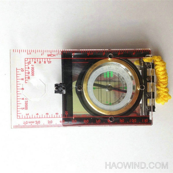 Transparent Baseplate Map Compass Ruler with Cover - Image 3