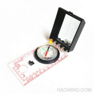 Transparent Baseplate Map Compass Ruler with Cover