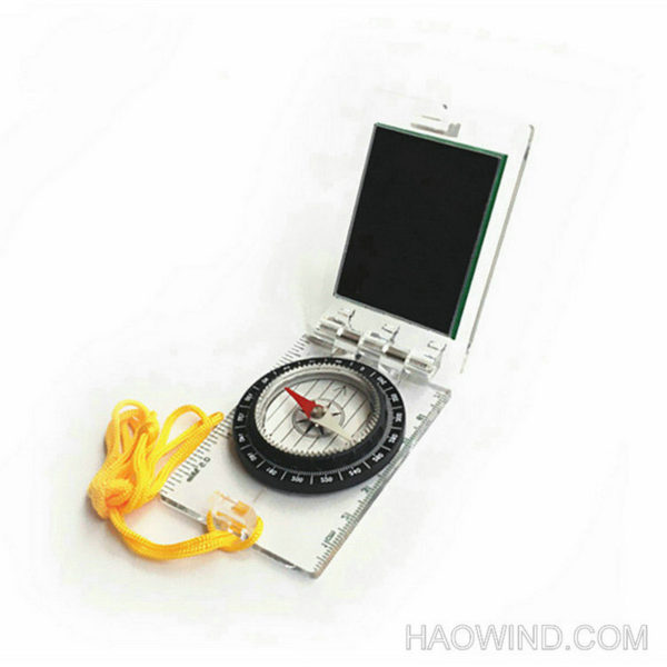 Lanyard Map Compass with Mirror Ruler Outdoor Explorer