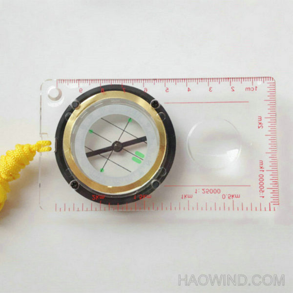 Baseplate Map Compass with Scale Ruler Lanyard Magnifier - Image 2