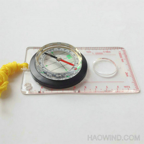Baseplate Map Compass with Scale Ruler Lanyard Magnifier - Image 3