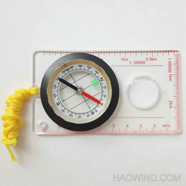 Baseplate Map Compass with Scale Ruler Lanyard Magnifier